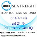 Shantou Porto Mar transporte de mercadorias para San Antonio